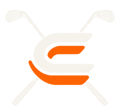 Catalyst Clubhouse CC crossed clubs emblem in ivory and orange
