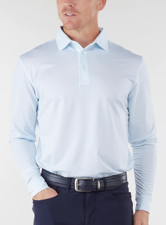 Stearns Long Sleeve Polo - Skye White