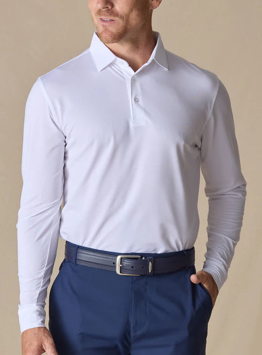 Stearns Long Sleeve Polo - White
