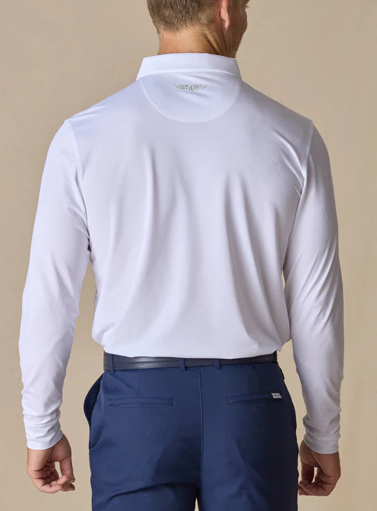 Stearns Long Sleeve Polo - White