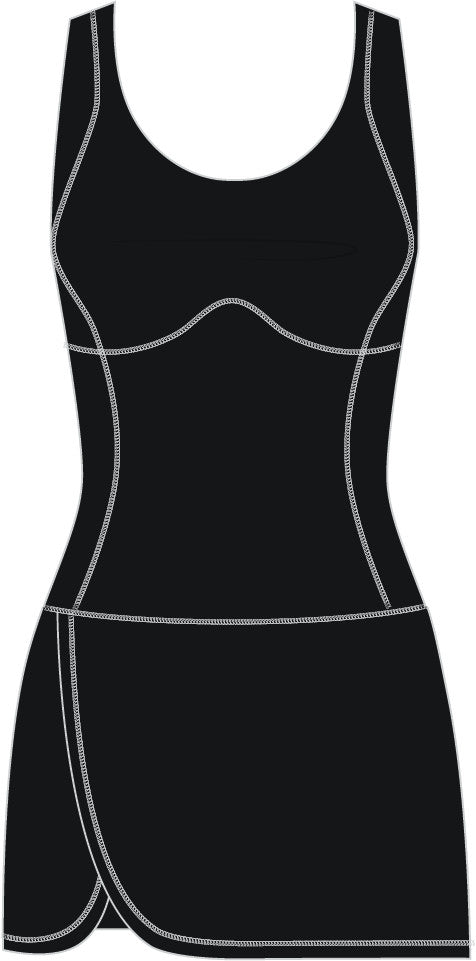 Soft Tech Nylon Qrt Dress - Onyx