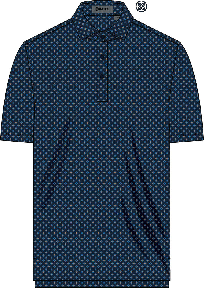 Diamond Geo Tech Jersey Polo - Twilight / Cerulean