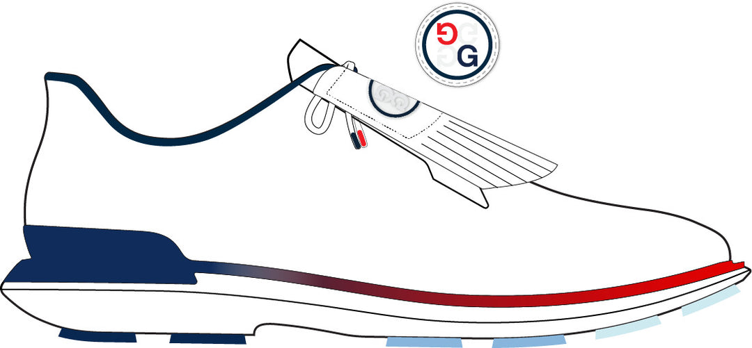 Gallivan2r Gradient Kiltie Golf Shoe - Snow/Twilight