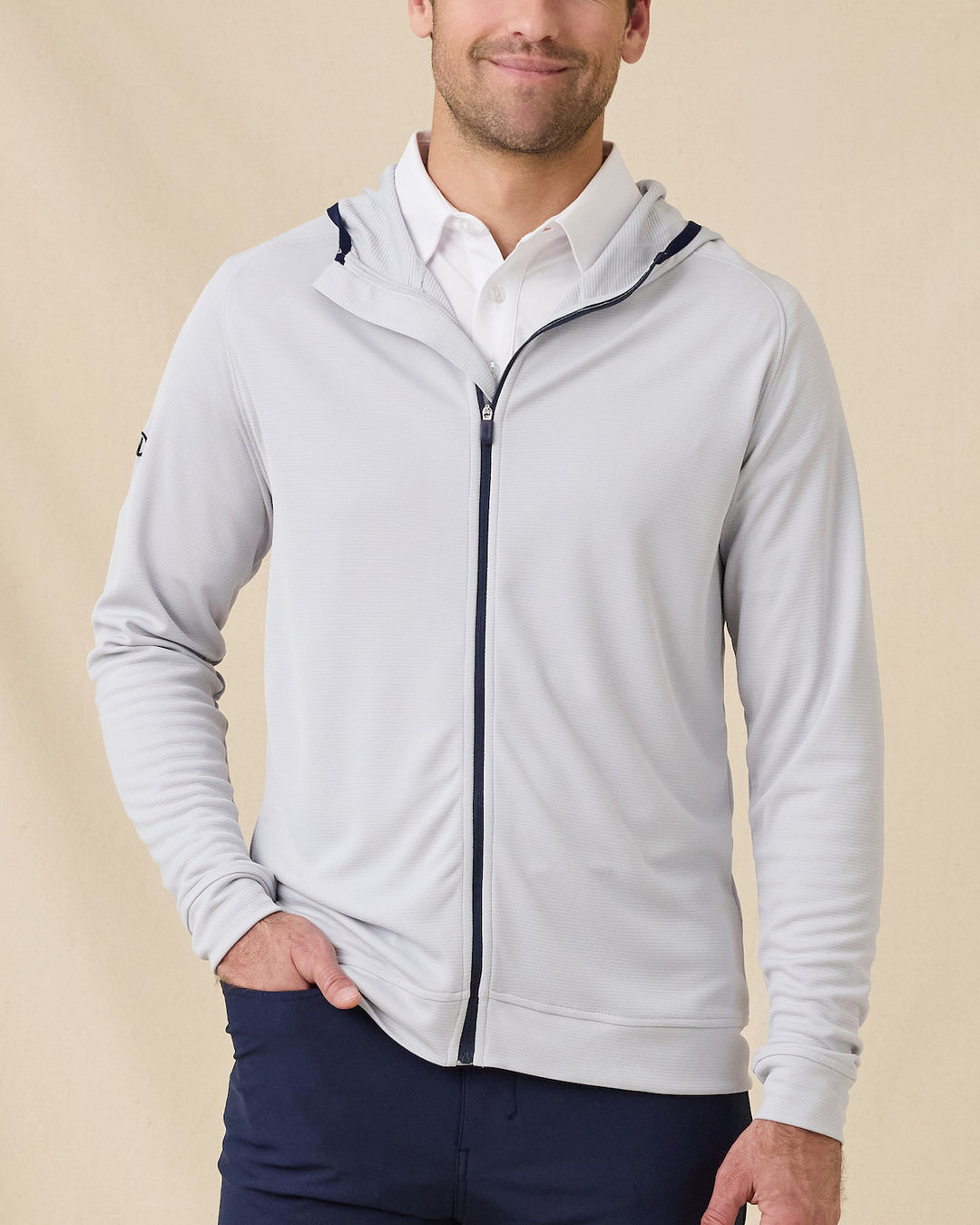 Condor Full Zip Hoodie - Silver