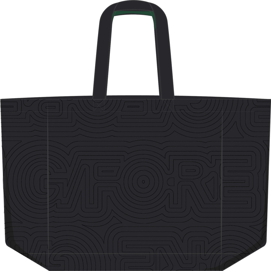 Trippy Quilted Large Tote Bag - Onyx