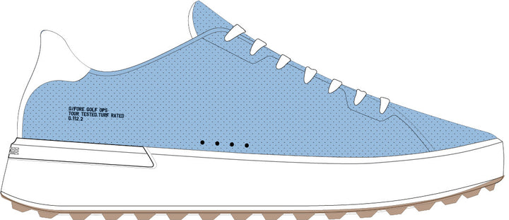 G.112 Perforated Golf Shoe - Cerulean / Snow