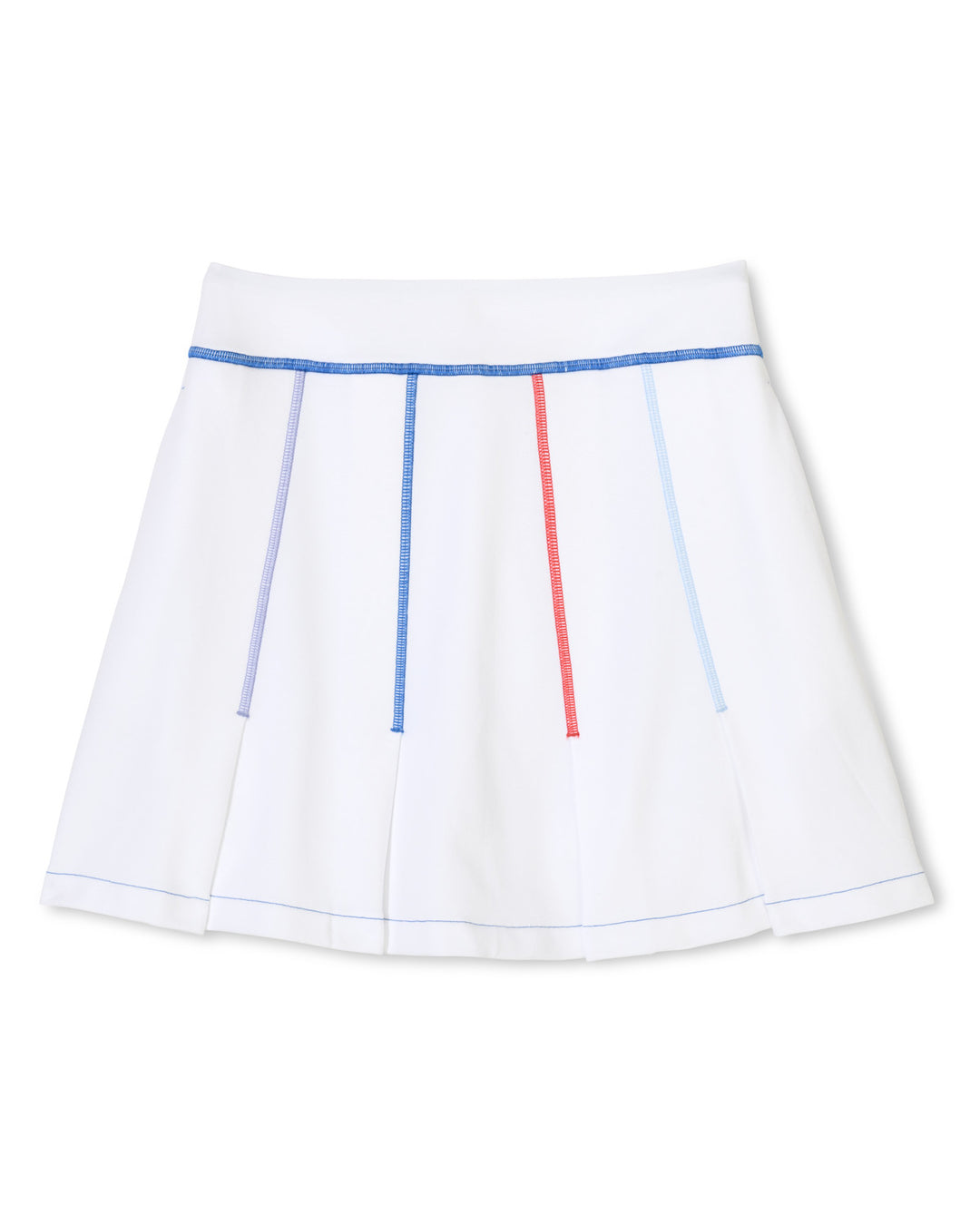 Contrast Stitch Skort - White