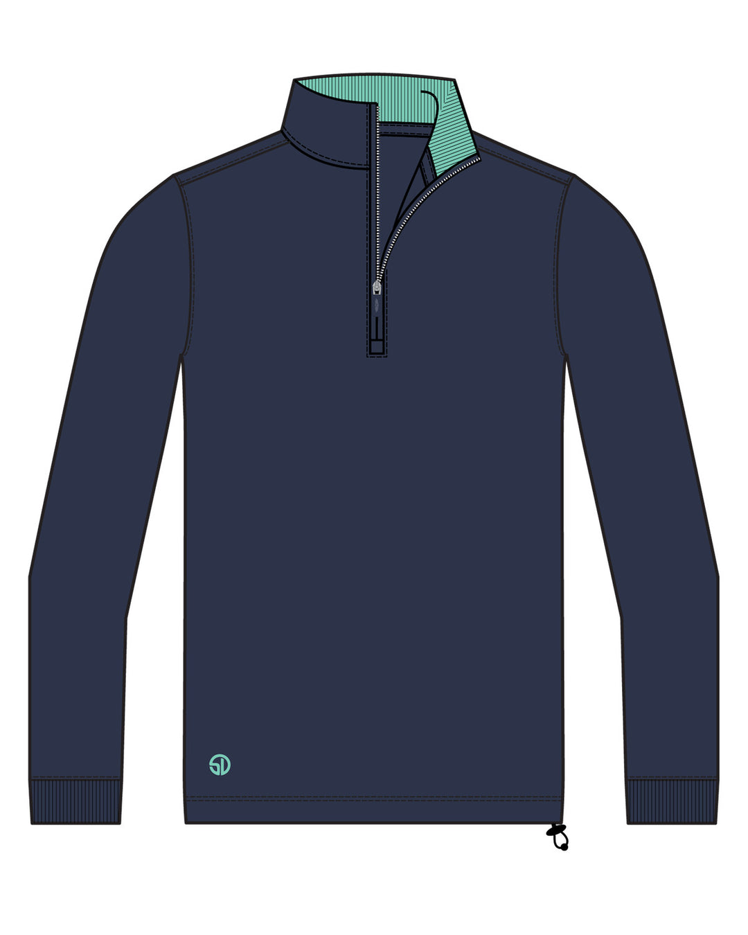 Optic Quarter Zip - New Indigo / Sea Glass