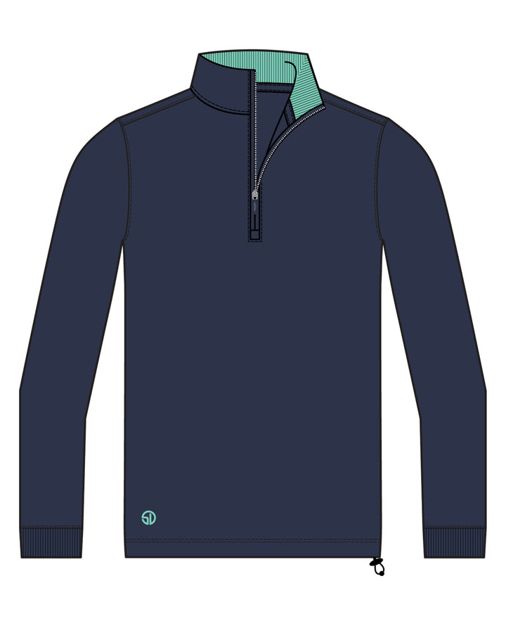 Optic Quarter Zip - New Indigo / Sea Glass