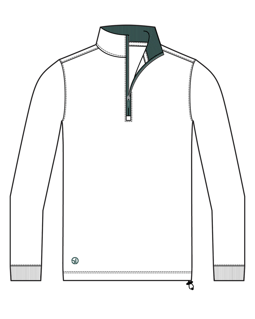 Optic Quarter Zip - White / Mallard