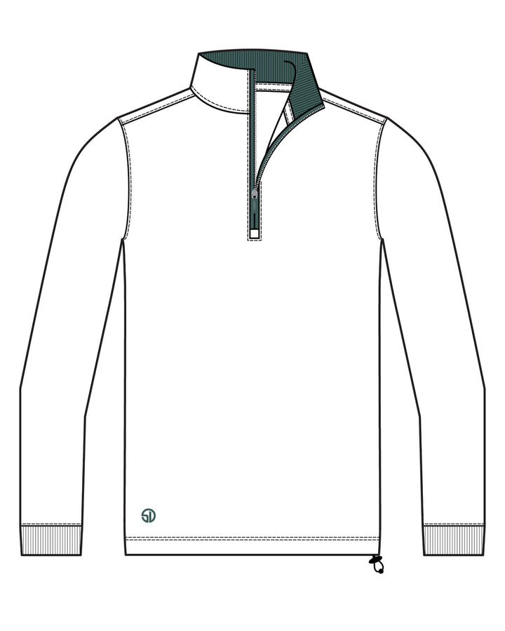 Optic Quarter Zip - White / Mallard
