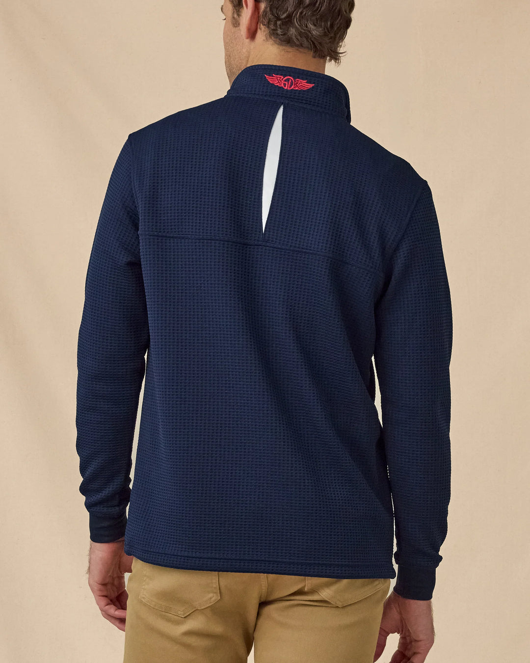 Optic Quarter Zip - New Indigo / White / Flag Red
