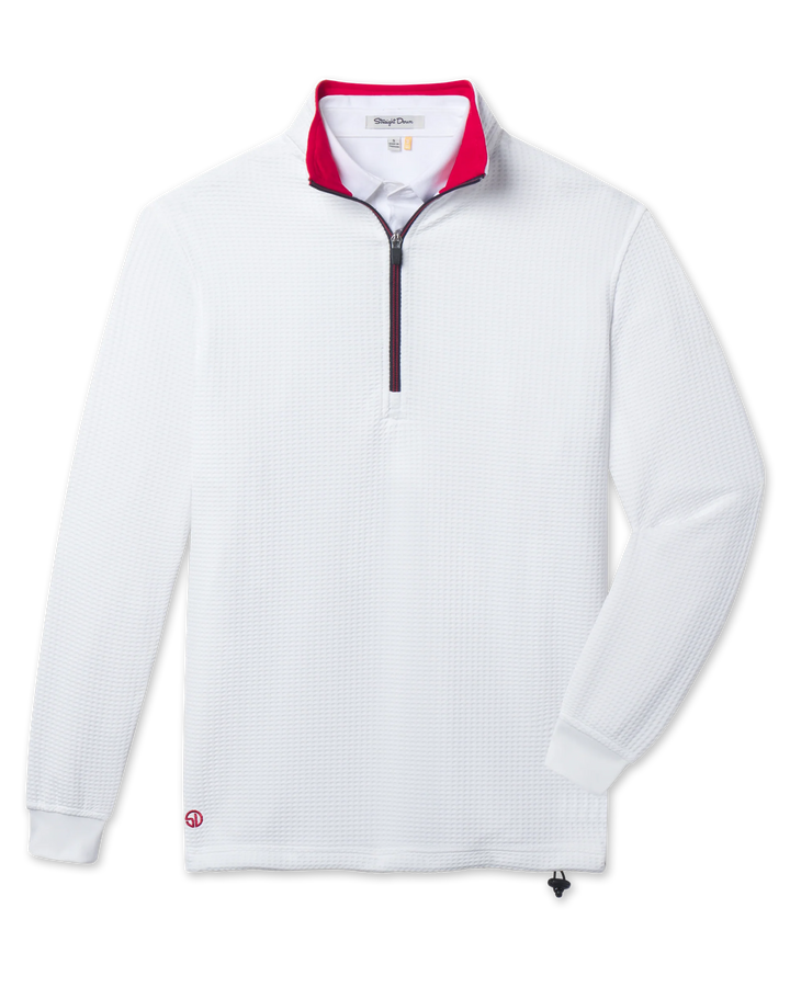 Optic Quarter Zip - White / Flag Red / New Indigo