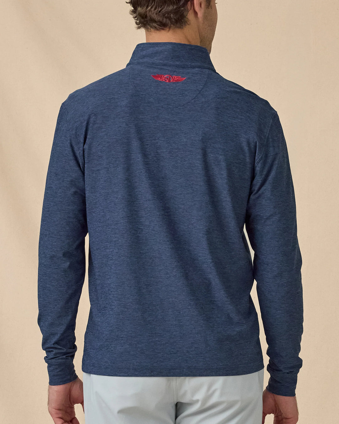 Crusher Quarter Zip - Navy / Flag Red