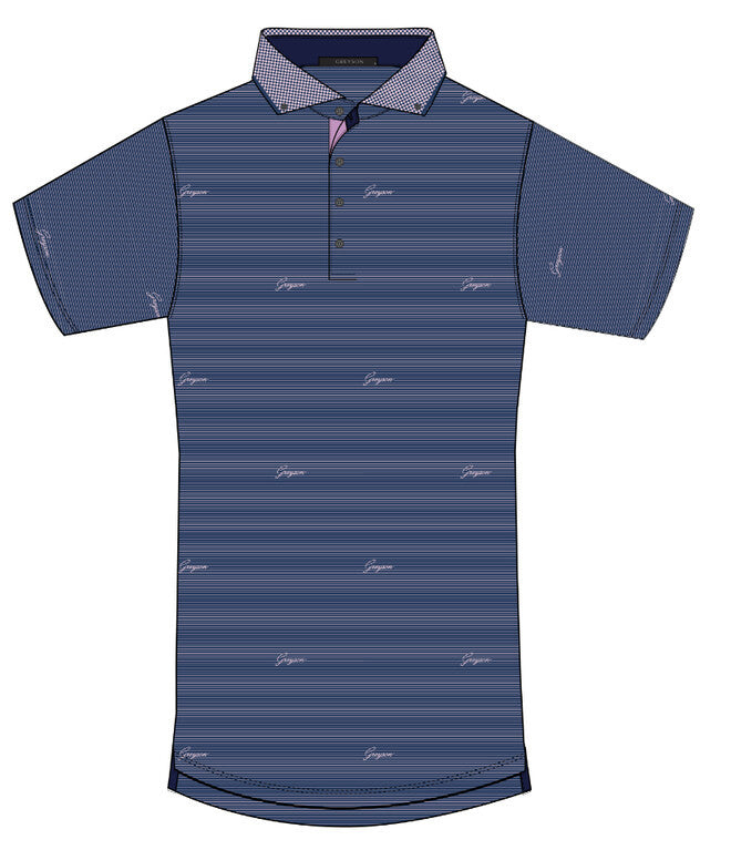 Script Polo - Steel/Rosemary