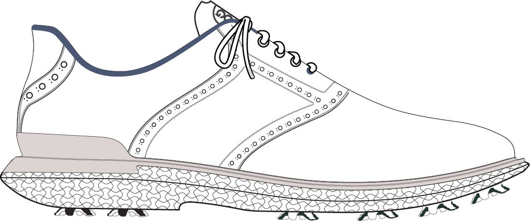 Gallivan2r G/Lock Saddle Golf Shoe - Snow/Stone