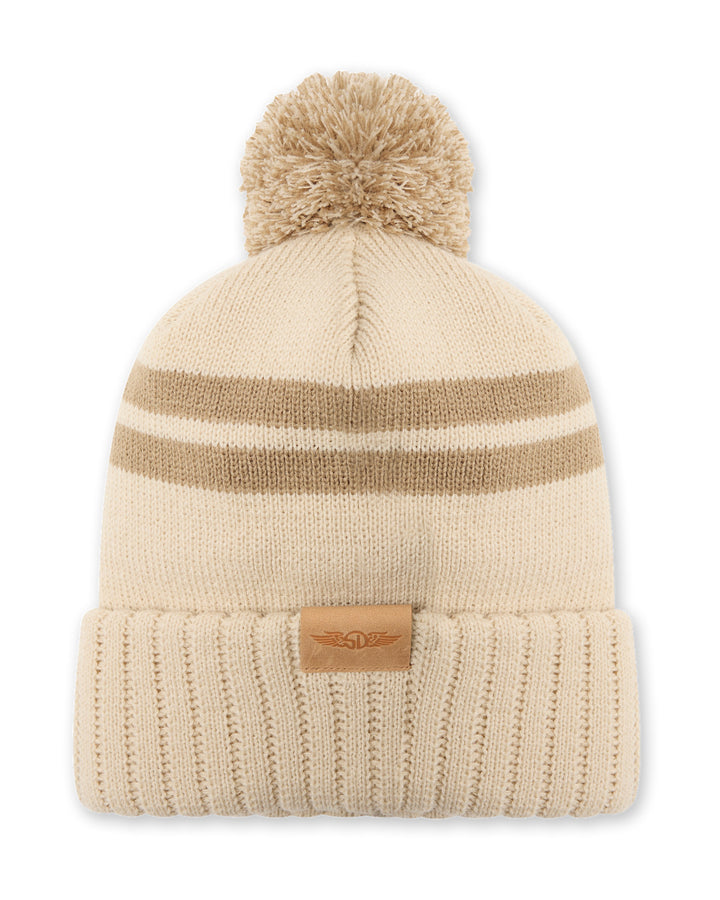 Stripe Beanie - Sand