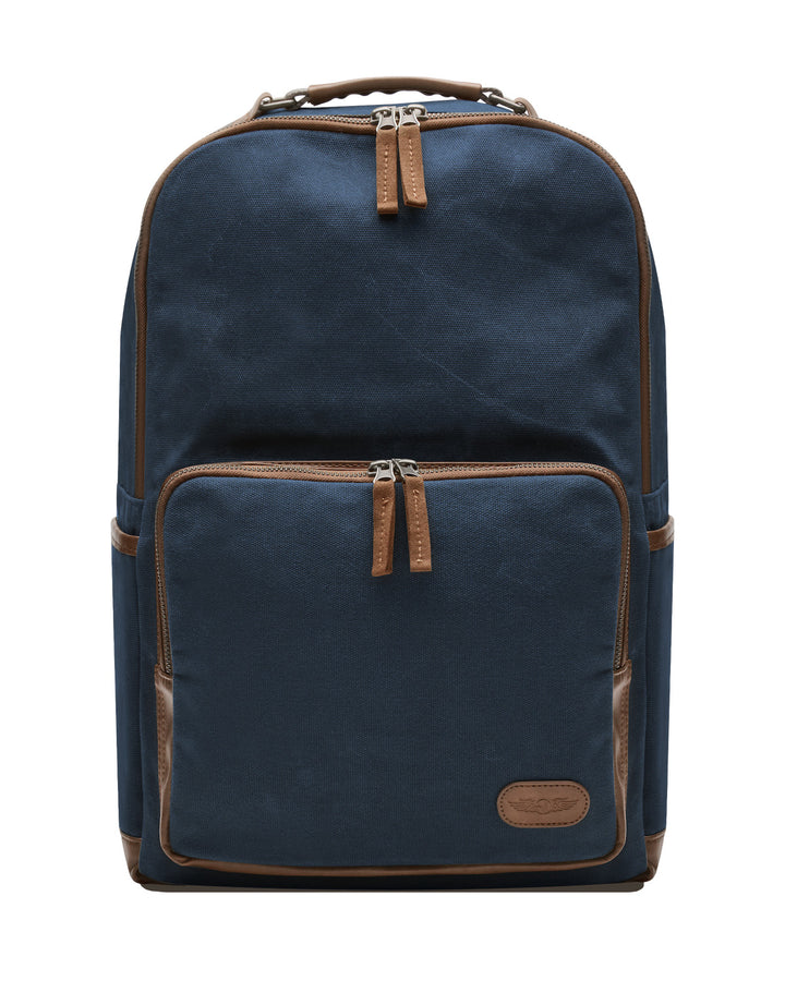 Waxed Canvas Backpack - Navy