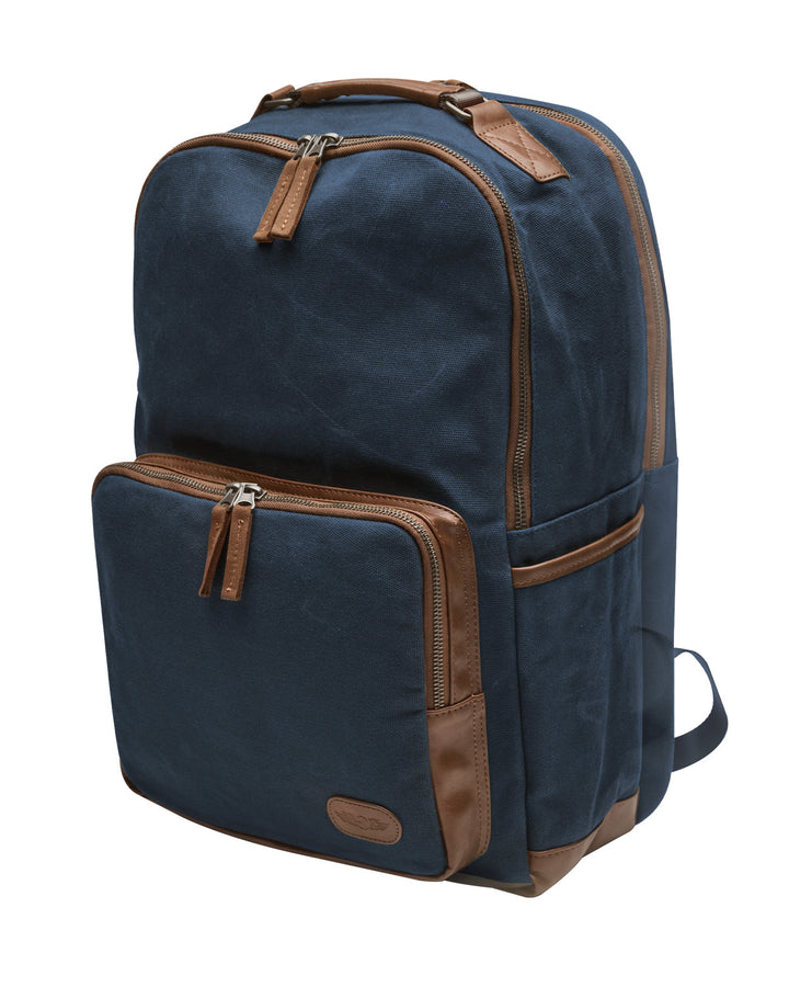 Waxed Canvas Backpack - Navy