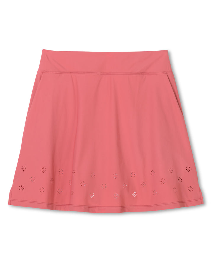 Ditsy Laser Cut Skort - Slate Rose