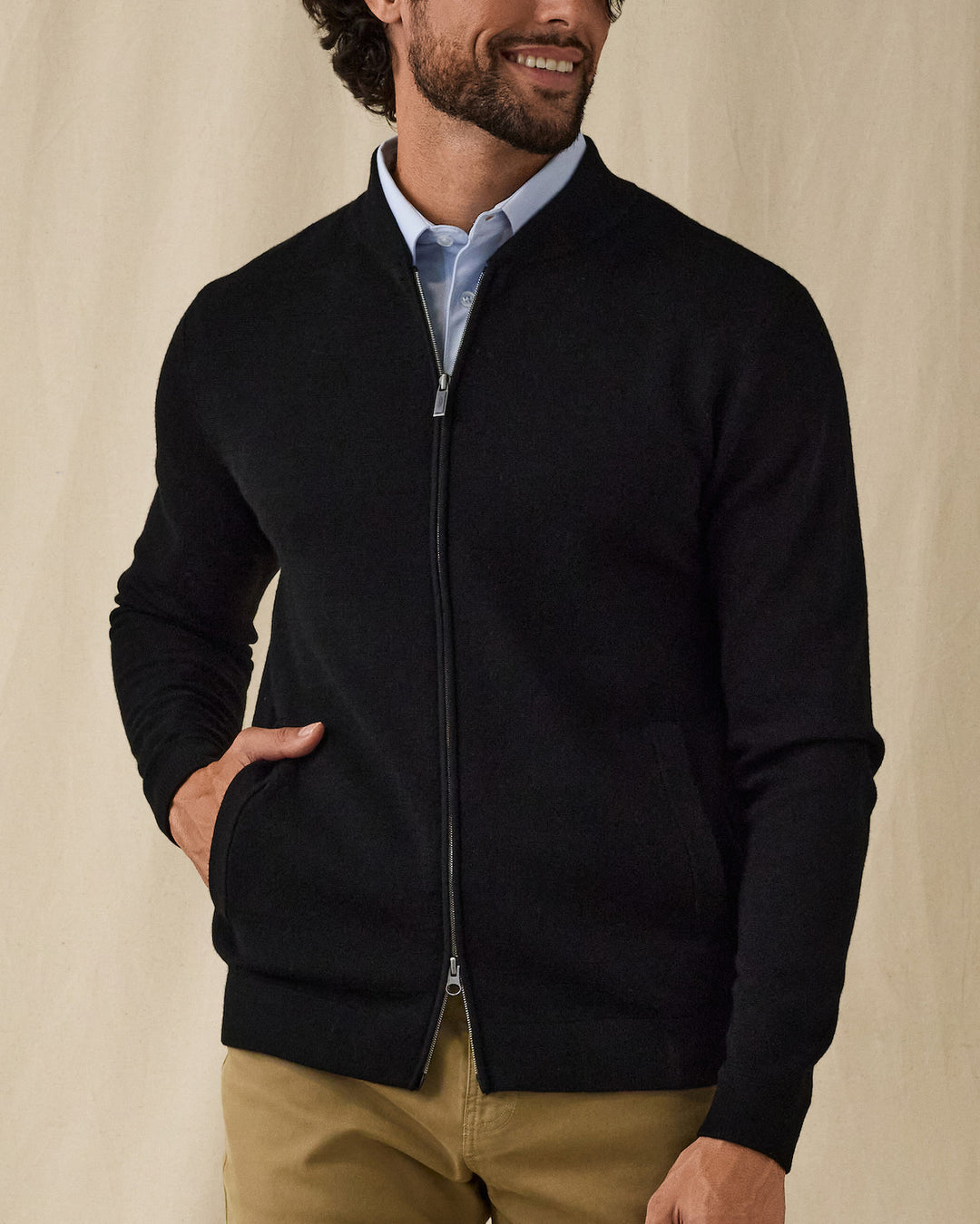 Sarazen Knit Bomber - Black