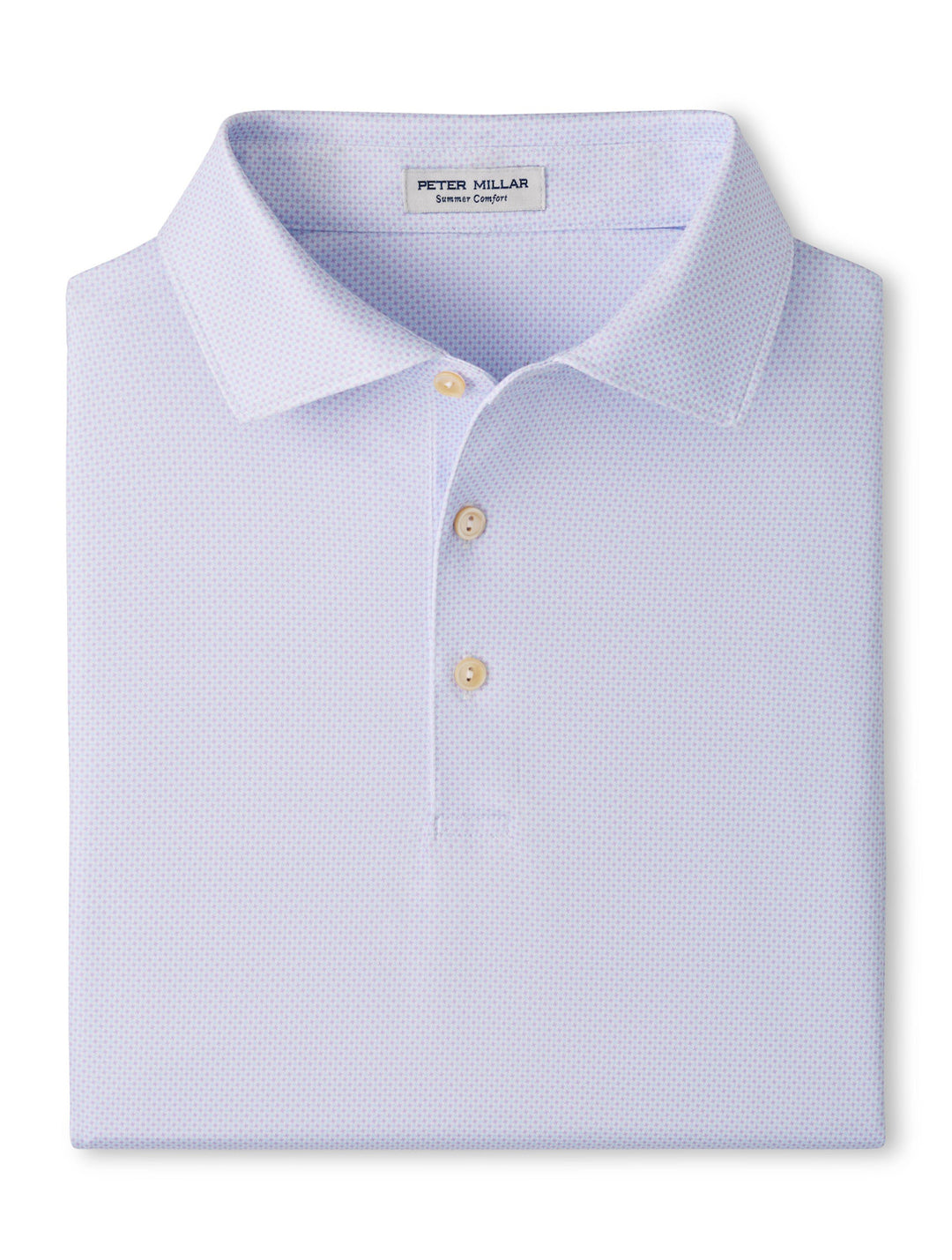 Phoenix Performance Jersey Polo - Sean Self Collar - White / Garden Violet