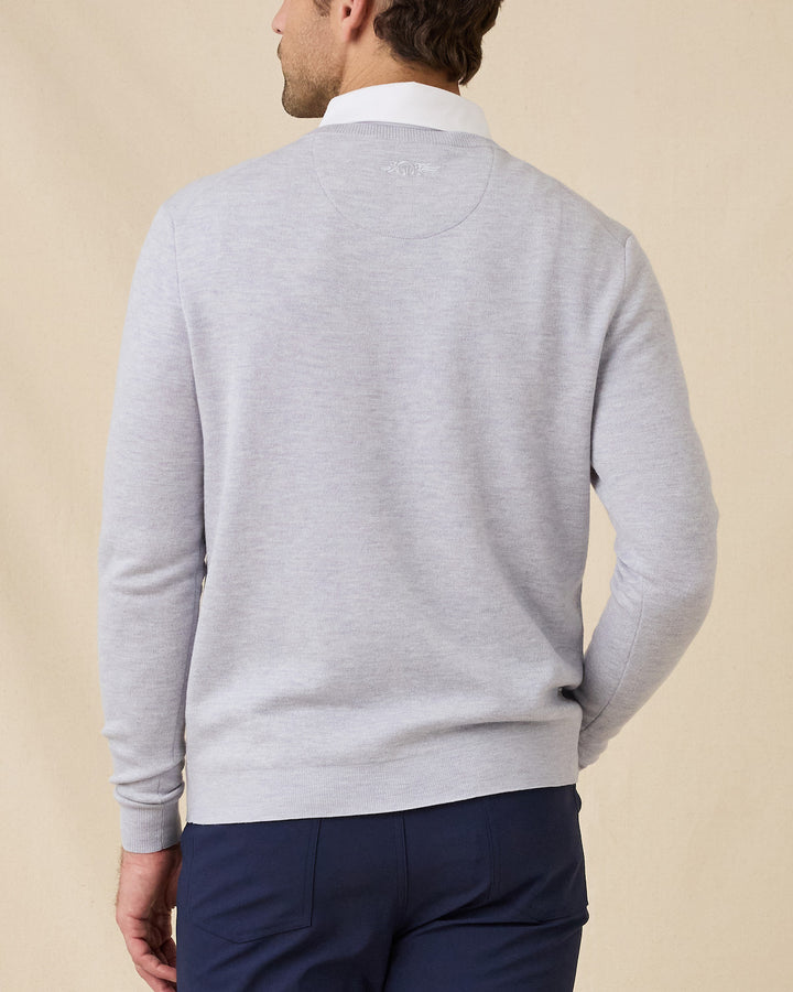 Connery V-Neck Sweater - Light Grey
