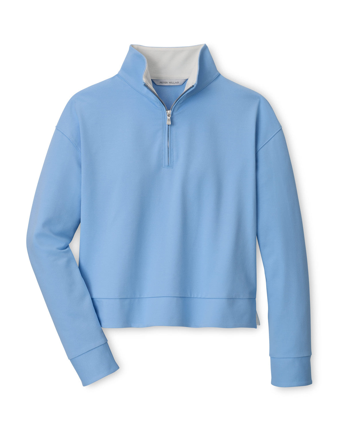 Coolspun Lite Cotton Quarter-Zip Pullover - Cottage Blue / Soft White