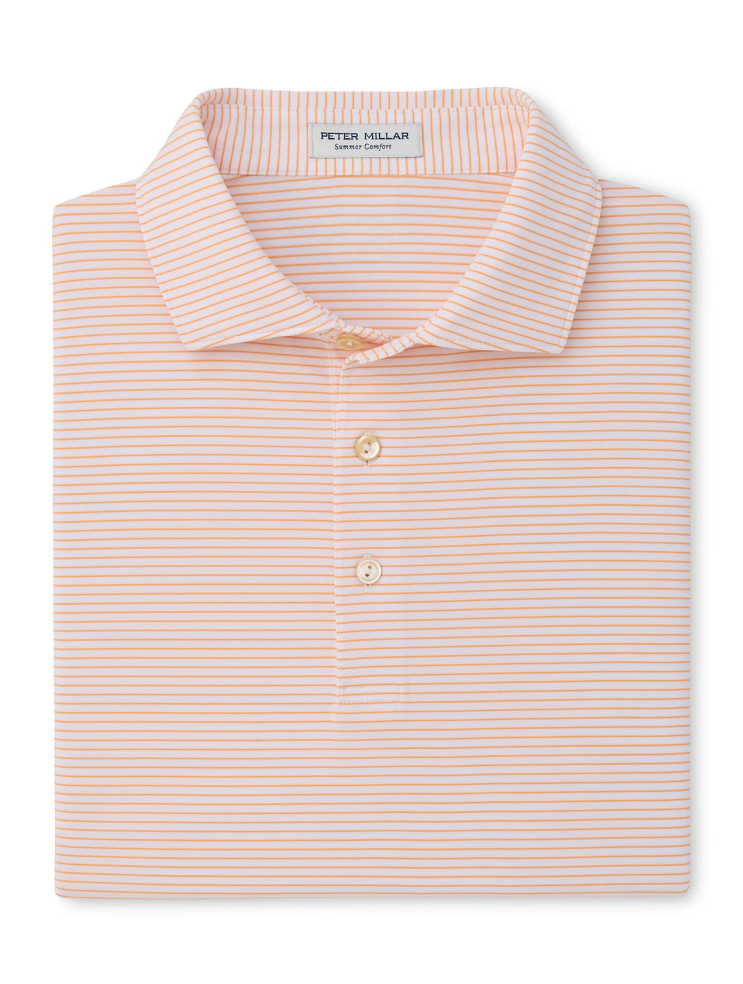 Wade Performance Jersey Polo - Sean Self Collar - White / Papaya