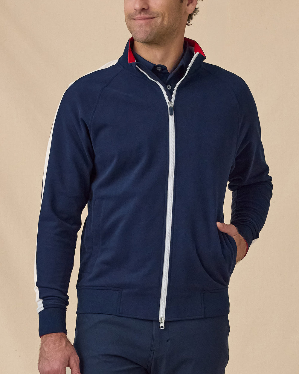 Four Four Two Track Jacket - New Indigo / White