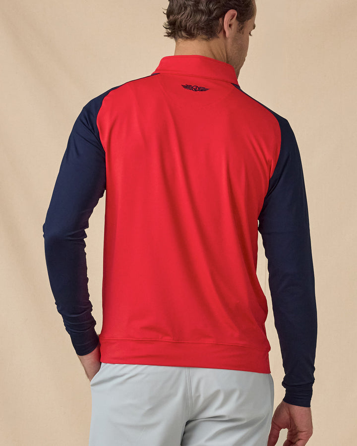 Falcon Quarter Zip - Flag Red