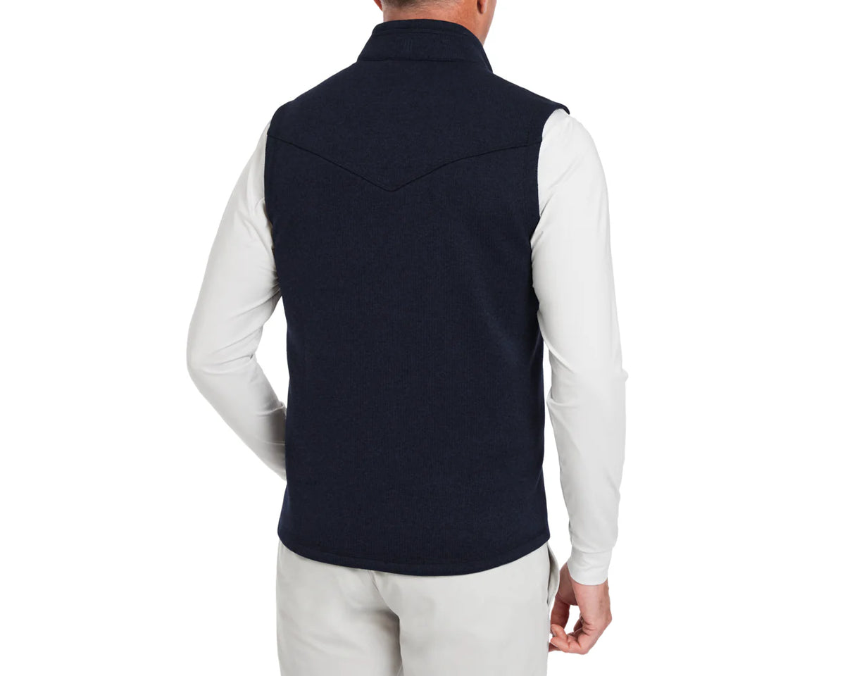 The Ashby Vest - Heathered Dark Navy