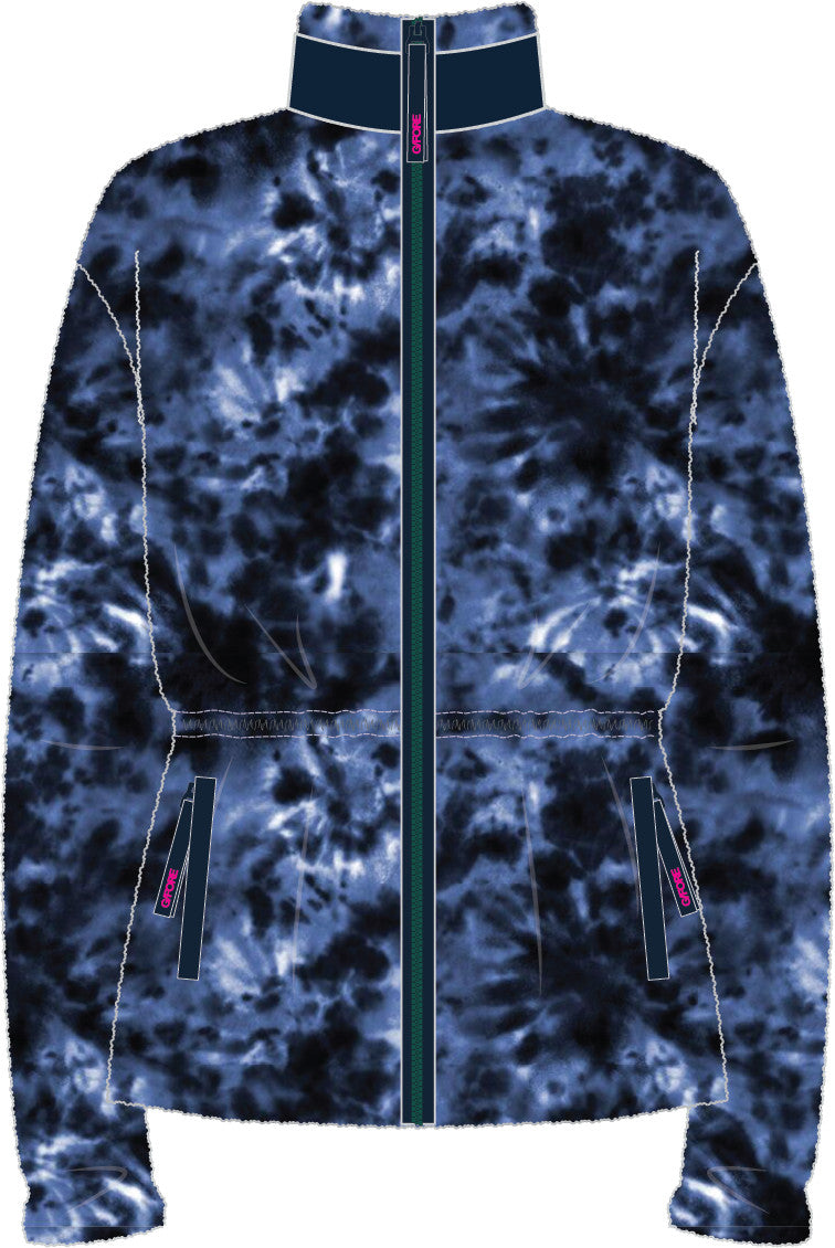 Cozy Tie Dye Fleece Jacket - Twilight