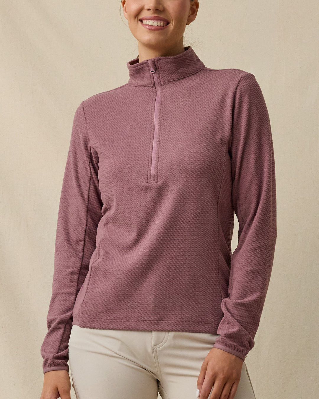 Lorna Half Zip - Oxblood