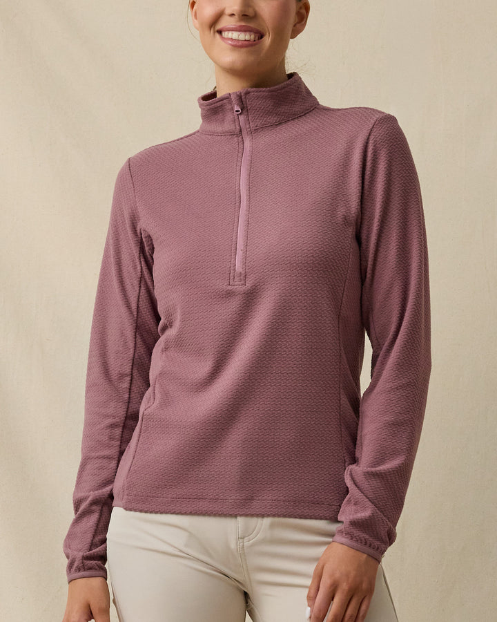 Lorna Half Zip - Oxblood
