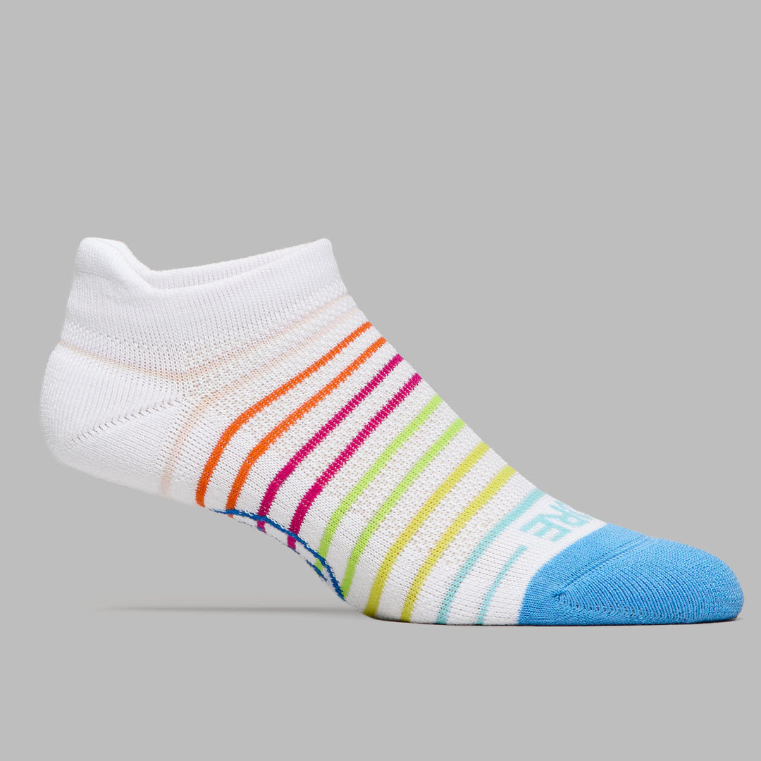 Multi Stripe Ankle Sock - Snow / Multi
