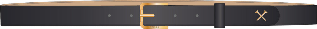 Metal Tees Pebble Leather Belt - Onyx