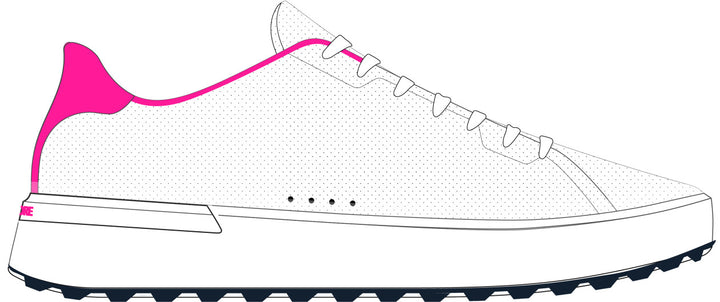 G.112 Perforated Golf Shoe - Snow / Knockout Pink