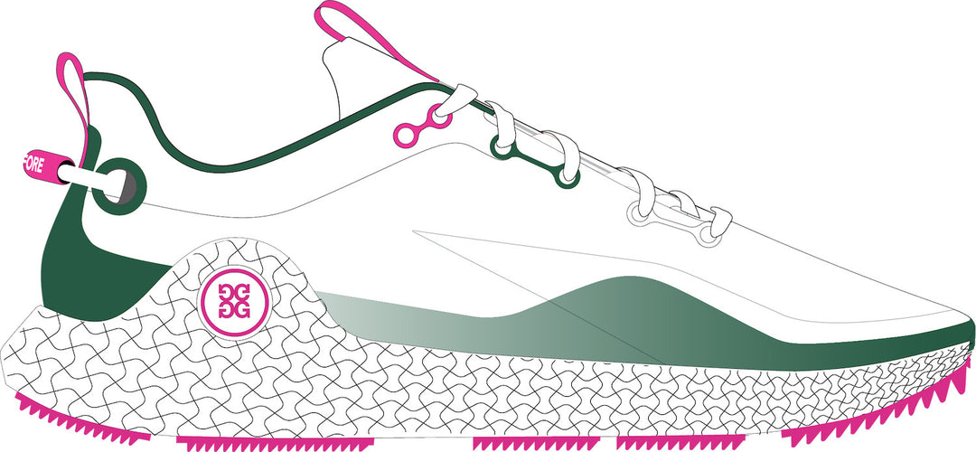 Mg4+ O2 Gradient Sole Golf Shoe - Snow / Knockout Pink