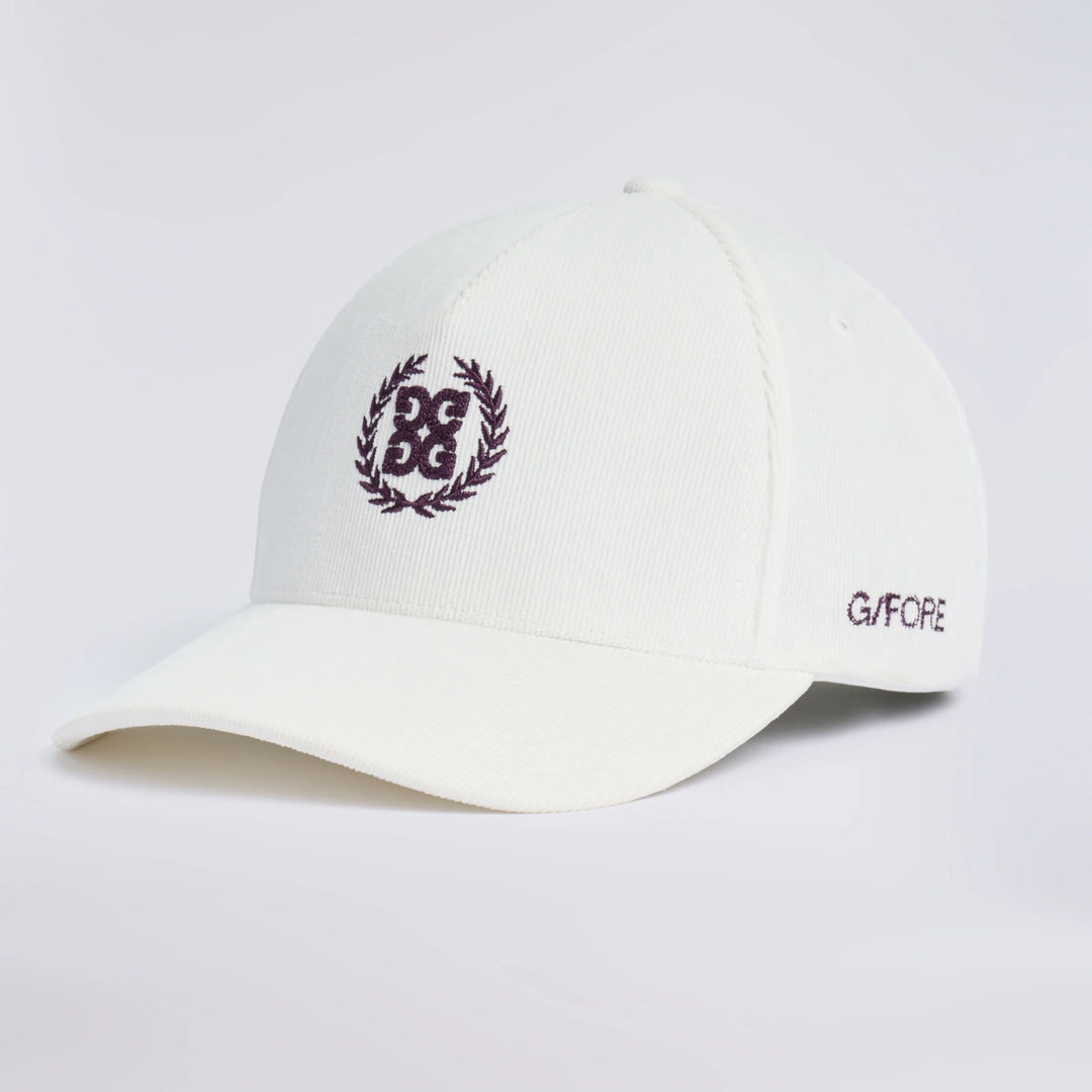 G Wreath Corduroy Low Profile Hat - Chalk White