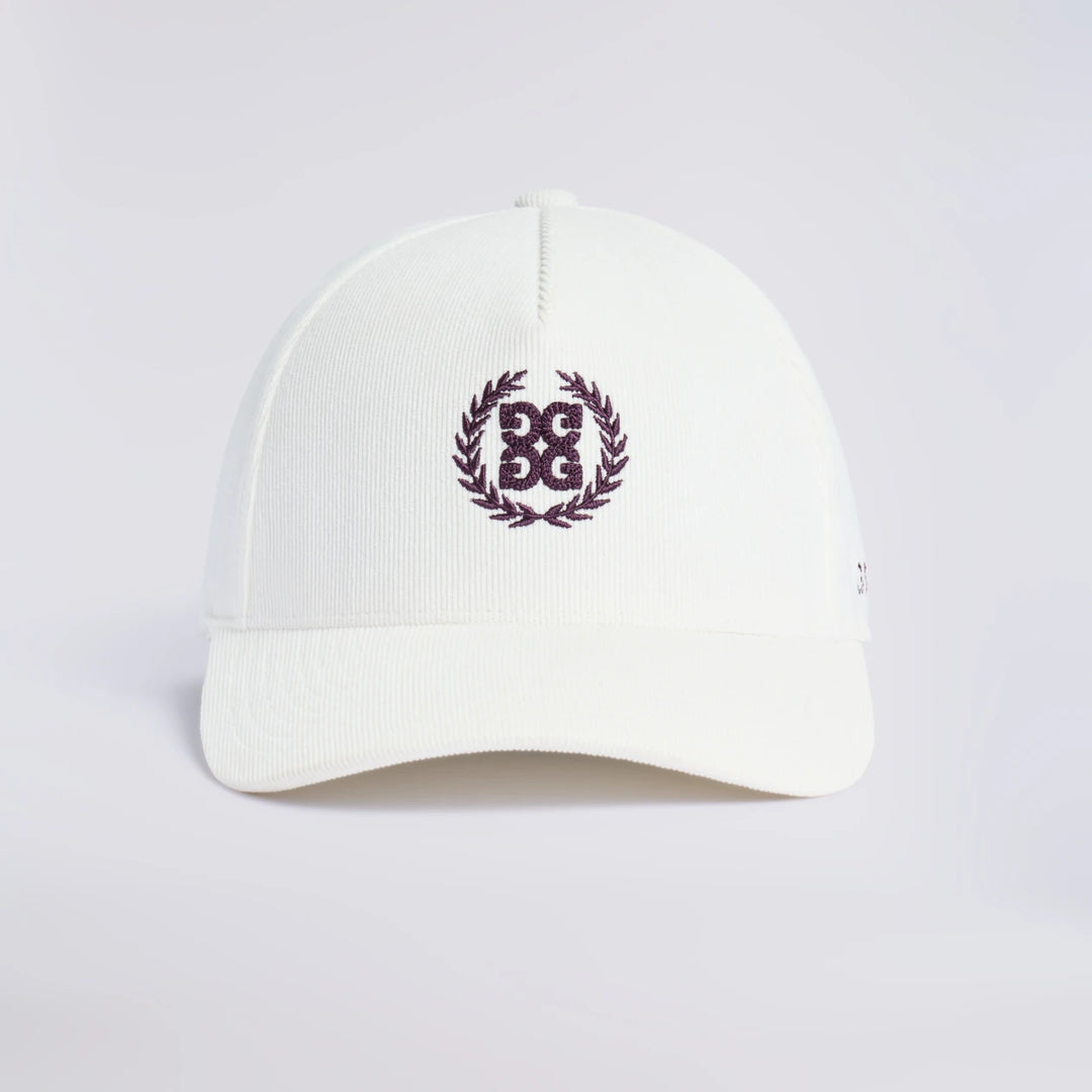 G Wreath Corduroy Low Profile Hat - Chalk White