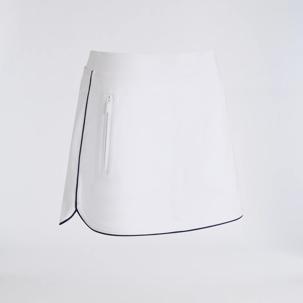 Tulip Hem Tech Piqué Skort - Snow/Twilight