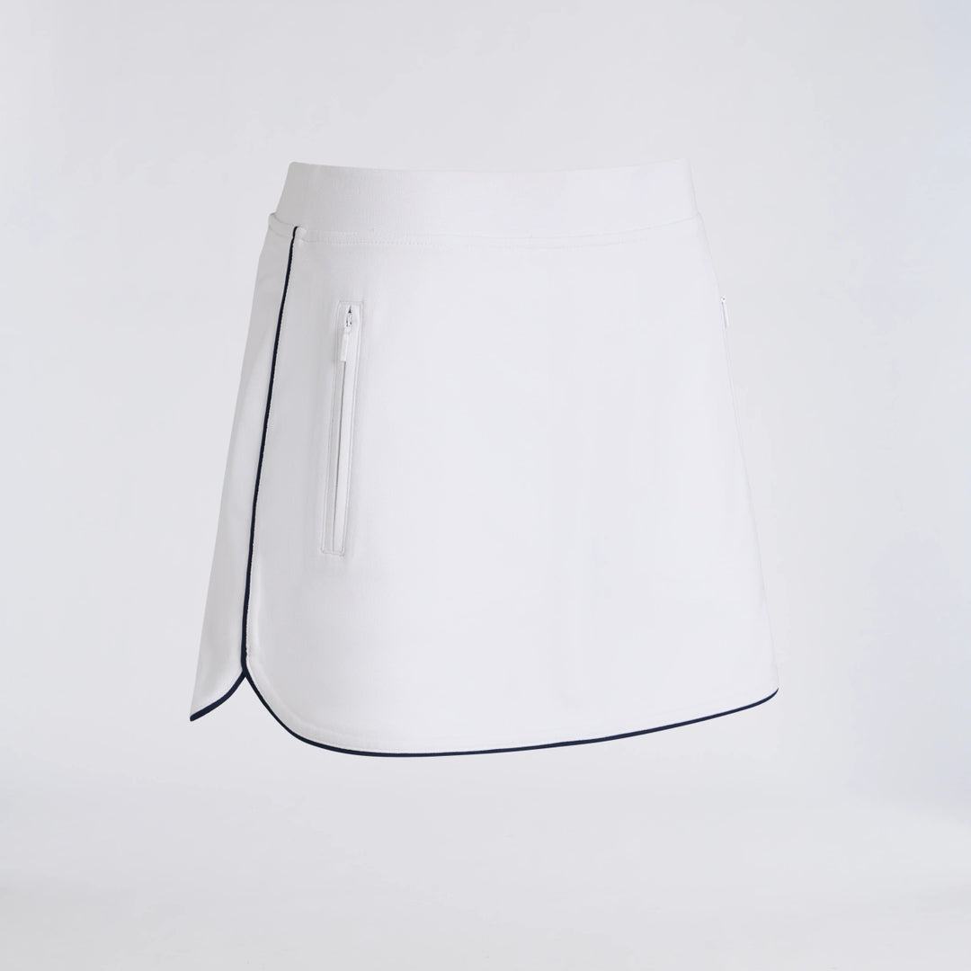 Tulip Hem Tech Piqué Skort - Snow/Twilight