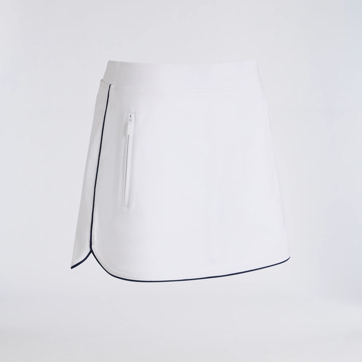 Tulip Hem Tech Piqué Skort - Snow/Twilight