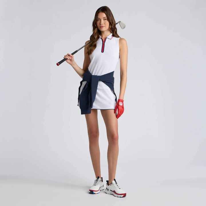 Tulip Hem Tech Piqué Skort - Snow/Twilight
