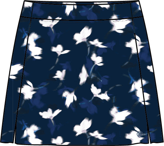 Cosmo Floral Silky Tech Nylon Skort - Twilight