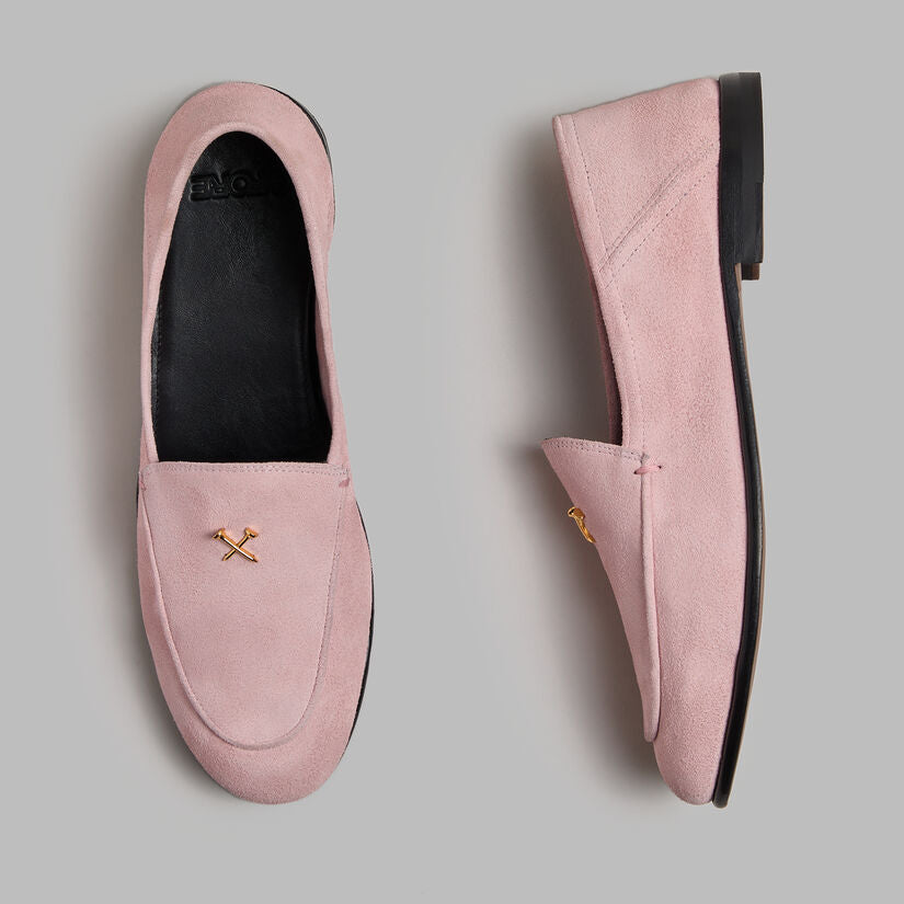 Metal Tees Suede Flex Loafer - Blush
