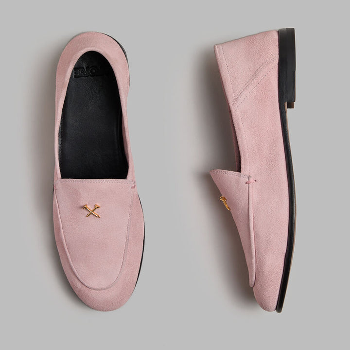 Metal Tees Suede Flex Loafer - Blush