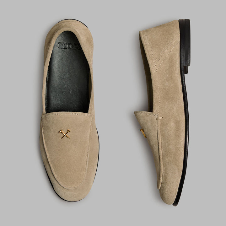 Metal Tees Suede Flex Loafer - Pumice
