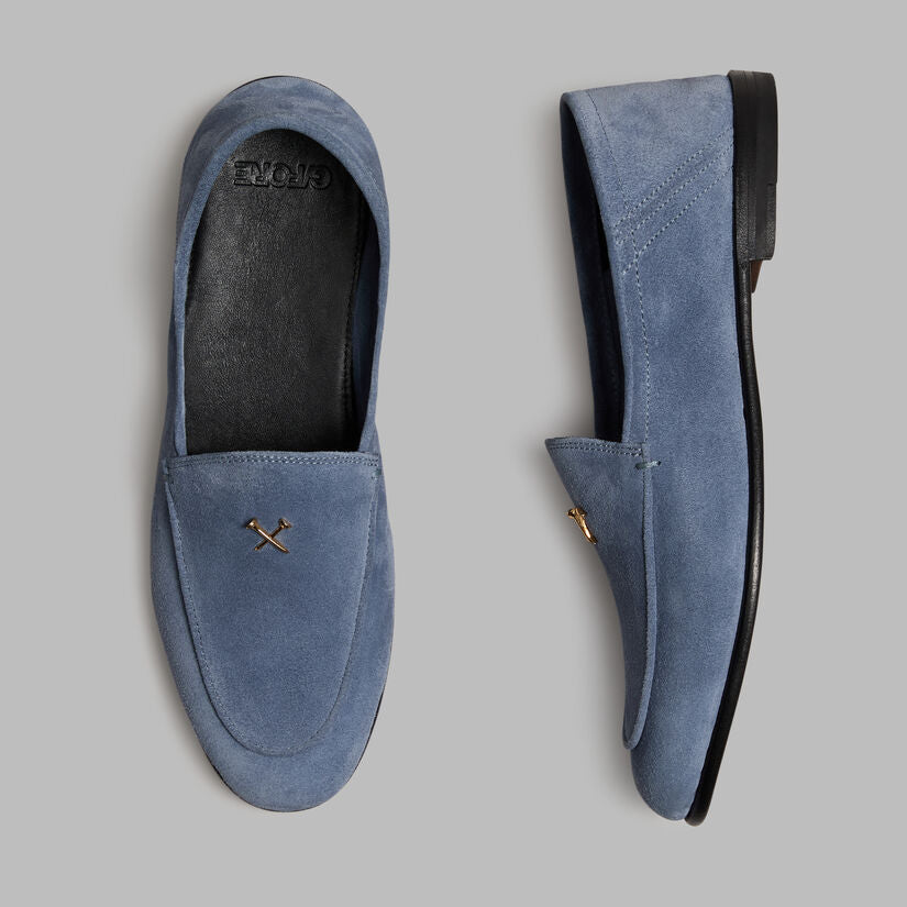 Metal Tees Suede Flex Loafer - Willow